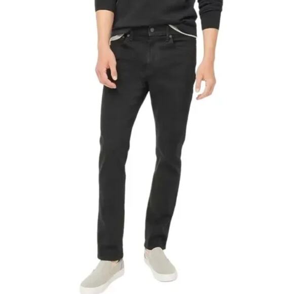 J. Crew Straight Fit Jean in Signature Flex Black Dark Shadow Denim Size 32x30 - Picture 1 of 13
